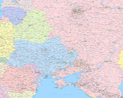 Карта границ России и Украины
